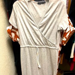 Wrap style maxi dress with slit